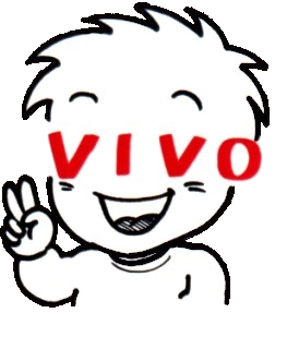 堺市北区で放課後等デイサービス(放デイ)及び児童発達支援(児発)又は大阪狭山市で生活介護のサービスを提供するVIVOくんのロゴ